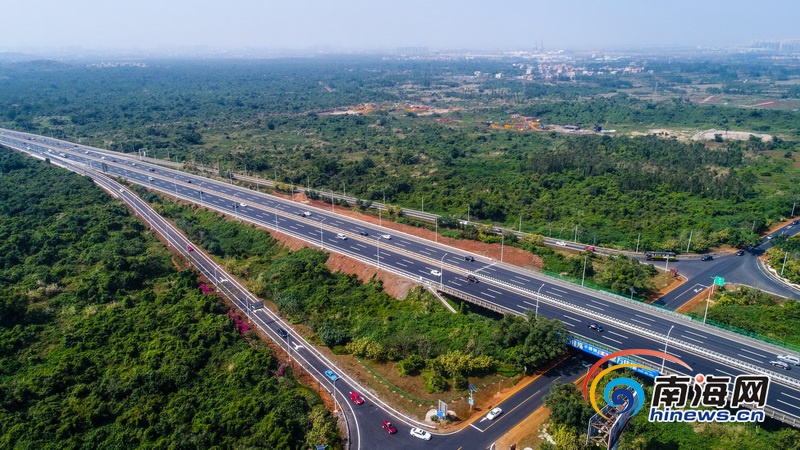 航拍改擴建后的海口繞城高速公路 “顏值”更高啦！